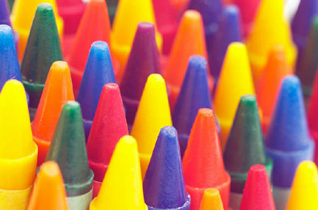 A colourful stack of crayons representing the colourful aspects of web images.